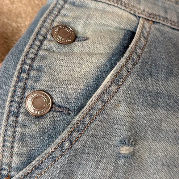 American Eagle Outfitters Light Blue Denim Overalls - Picture 7 of 8